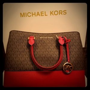 Michael Kors Savannah Large Satchel Leather